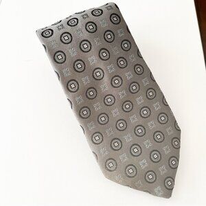 Boss Hugo Boss Silk Black Grey Tie Made in Italy